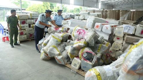 越南平阳省扣押多批来历不明的电子产品